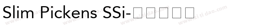 Slim Pickens SSi字体转换